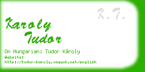 karoly tudor business card